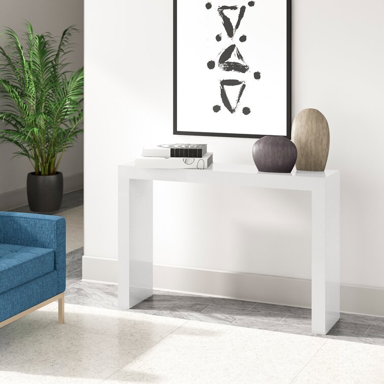 White modern entryway deals table